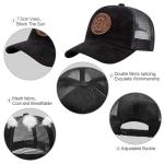 Men's Embroidered Adjustable Baseball Cap - Black