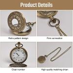 Vintage Style Quartz Pocket Watch with Chain