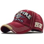 Vintage Red Distressed Snapback Baseball Cap