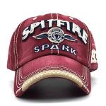 Vintage Red Distressed Snapback Baseball Cap