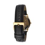 Sekonda Men's Beige Dial Black Leather Watch
