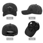 Vintage Black Adjustable Dad Cap for Men