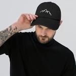 Vintage Black Adjustable Dad Cap for Men