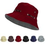 Unisex UPF50+ Foldable Bucket Hat - Wine Red