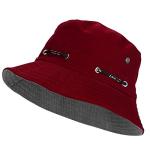 Unisex UPF50+ Foldable Bucket Hat - Wine Red