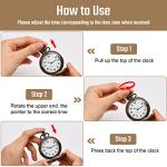Vintage Style Quartz Pocket Watch with Chain