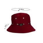 Unisex UPF50+ Foldable Bucket Hat - Wine Red