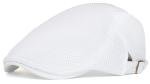 Stylish White Mesh Newsboy Cap for Summer