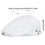Stylish White Mesh Newsboy Cap for Summer