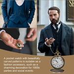 Vintage Style Quartz Pocket Watch with Chain