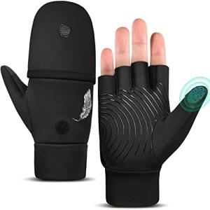 Winter Thermal Fingerless Gloves for Women and Men
