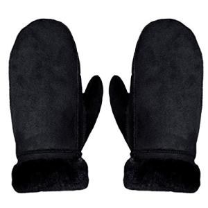 Millya Suede Winter Mittens with Fleece Lining
