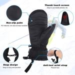Waterproof Leather Ski Mittens for Men & Women