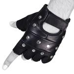 Men's Fingerless Retro Leather Driving Gloves