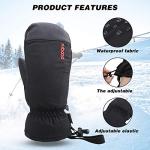 Waterproof Leather Ski Mittens for Men & Women