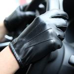 Men's Touch Screen Leather Gloves for Winter