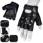 Men's Fingerless Retro Leather Driving Gloves