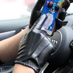 Men's Touch Screen Leather Gloves for Winter