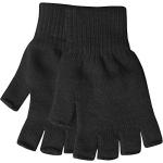 Men's Black Warm Fingerless Winter Gloves