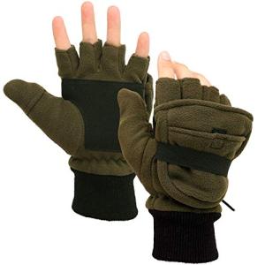 Zeltauto Men's Convertible Thinsulate Mittens - Army Green