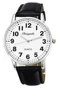 Casual Black & White Analog Quartz Wrist Watch
