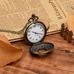 Vintage Style Quartz Pocket Watch with Chain