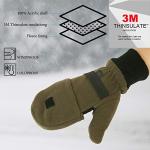Zeltauto Men's Convertible Thinsulate Mittens - Army Green