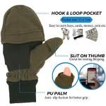 Zeltauto Men's Convertible Thinsulate Mittens - Army Green