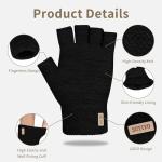 SUTIYO Cozy Fingerless Winter Gloves - Black