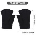 4 Pairs Black Fingerless Gloves for All Activities