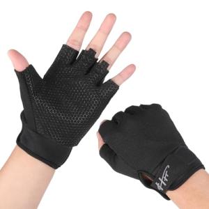 Fingerless Gym Gloves with Touchscreen and Anti-Slip