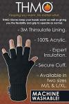 Men's Black Thinsulate Fingerless Fashion Gloves