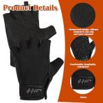 Fingerless Gym Gloves with Touchscreen and Anti-Slip