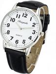 Casual Black & White Analog Quartz Wrist Watch