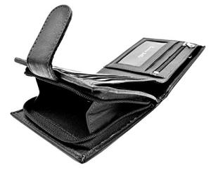 Men's Soft Leather RFID Wallet with Coin Pocket