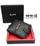 Men's Soft Leather RFID Wallet with Coin Pocket