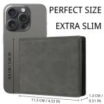 Slim Leather Wallet for Men with Card Holder