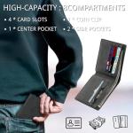 Slim Leather Wallet for Men with Card Holder