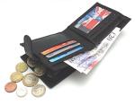 Men's Soft Leather RFID Wallet with Coin Pocket