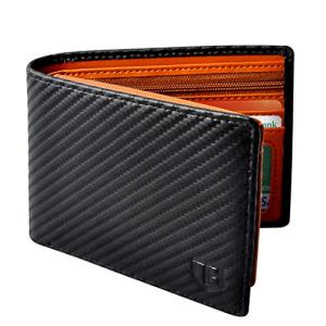 Slim Bifold RFID Blocking Men's Wallet with 2 ID Windows