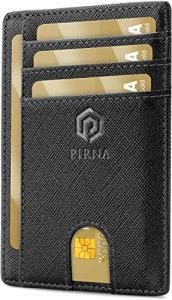 Men's Slim RFID Wallet in Black Saffiano