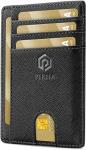 Men's Slim RFID Wallet in Black Saffiano