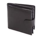 Men's Black RFID Blocking Leather Wallet with Zipper