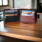 Slim RFID Blocking Leather Wallet for Men
