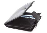 Men's Black RFID Blocking Leather Wallet with Zipper