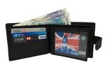 Hudson & James Black Leather Bifold Wallet with Gift Box