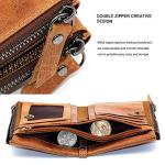 Men's RFID Blocking Leather Wallet with Coin Pocket