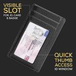 Men's Slim RFID Wallet in Black Saffiano