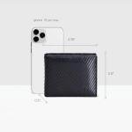 Men's Black Leather Bifold Wallet with RFID Blocking