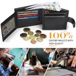 RFID Blocking Leather Wallet for Men - Black